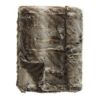 Luxe Bont Plaid Europese Wolf 150x200cm + Kussen 45x45cm - Set - Warm en Zacht - Afbeelding 2